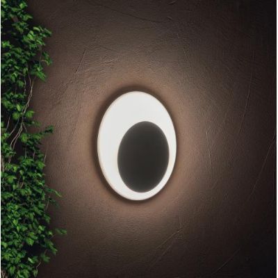 SHELL APPLIQUE DA ESTERNO IP65 LED 13W NERO ARGENTO DI ONDALUCE ONDALUCE CICIRIELLO - Cristalensi Shop Online