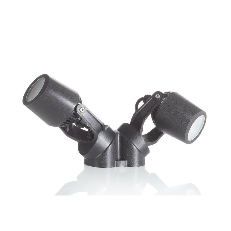 MINI TOMMY 2 LUCI FARETTO DA ESTERNO IP66 RESINA BIANCA,GRIGIA E NERA CON LAMPADINE GU10 INCLUSE DARK LIGHT - Cristalensi Shop O