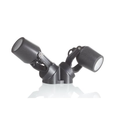 MINI TOMMY 2 LUCI FARETTO DA ESTERNO IP66 RESINA BIANCA,GRIGIA E NERA CON LAMPADINE GU10 INCLUSE DARK LIGHT - Cristalensi Shop O