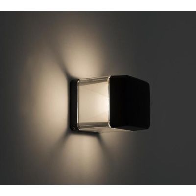 ELISA APPLIQUE CUBO DA ESTERNI IP55 IN RESINA BIANCA,GRIGIA O NERA MADE IN ITALY FUMAGALLI DARK LIGHT - Cristalensi Shop Online