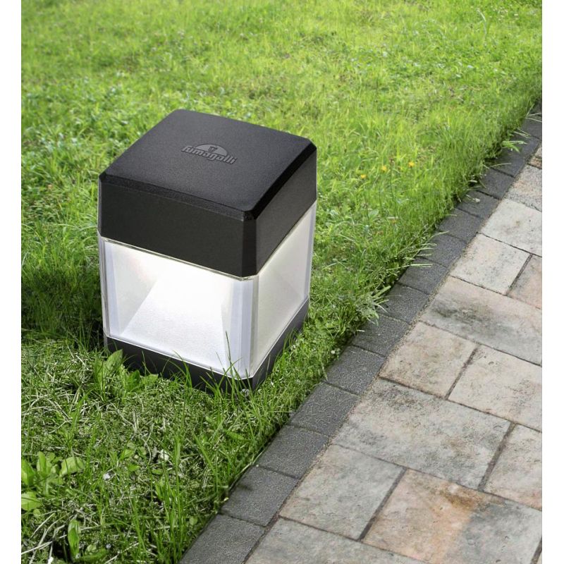 ELISA SPIKE PALETTO CUBO IP55 IN RESINA BIANCA,GRIGIA O NERA MADE IN ITALY FUMAGALLI DARK LIGHT - Cristalensi Shop Online