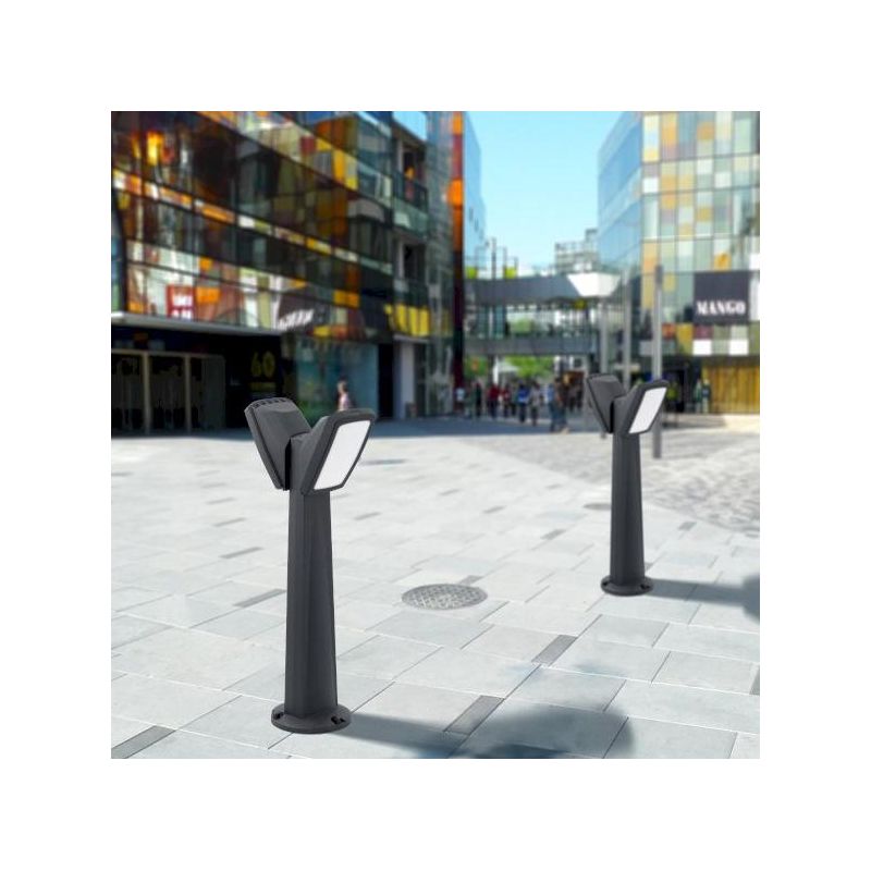 PINELA PALO IN RESINAA 2 LUCI DA ESTERNI IP66 IN 3 COLORI ALTEZZA CM 94 MADE IN ITALY FUMAGALLI DARK LIGHT - Cristalensi Shop On