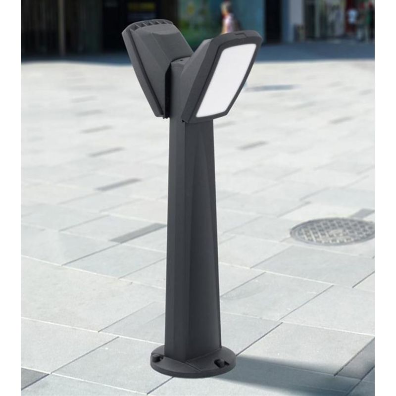 PINELA PALO IN RESINAA 2 LUCI DA ESTERNI IP66 IN 3 COLORI ALTEZZA CM 94 MADE IN ITALY FUMAGALLI DARK LIGHT - Cristalensi Shop On