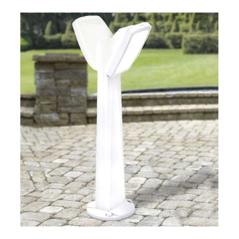 PINELA PALO IN RESINAA 2 LUCI DA ESTERNI IP66 IN 3 COLORI ALTEZZA CM 94 MADE IN ITALY FUMAGALLI DARK LIGHT - Cristalensi Shop On