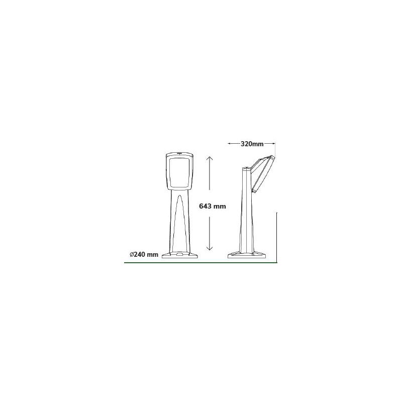 MINI PINELA PALETTO IN RESINA IP66 DA ESTERNI 3 COLORI ALTEZZA CM 64 MADE IN ITALY FUMAGALLI DARK LIGHT - Cristalensi Shop Onlin