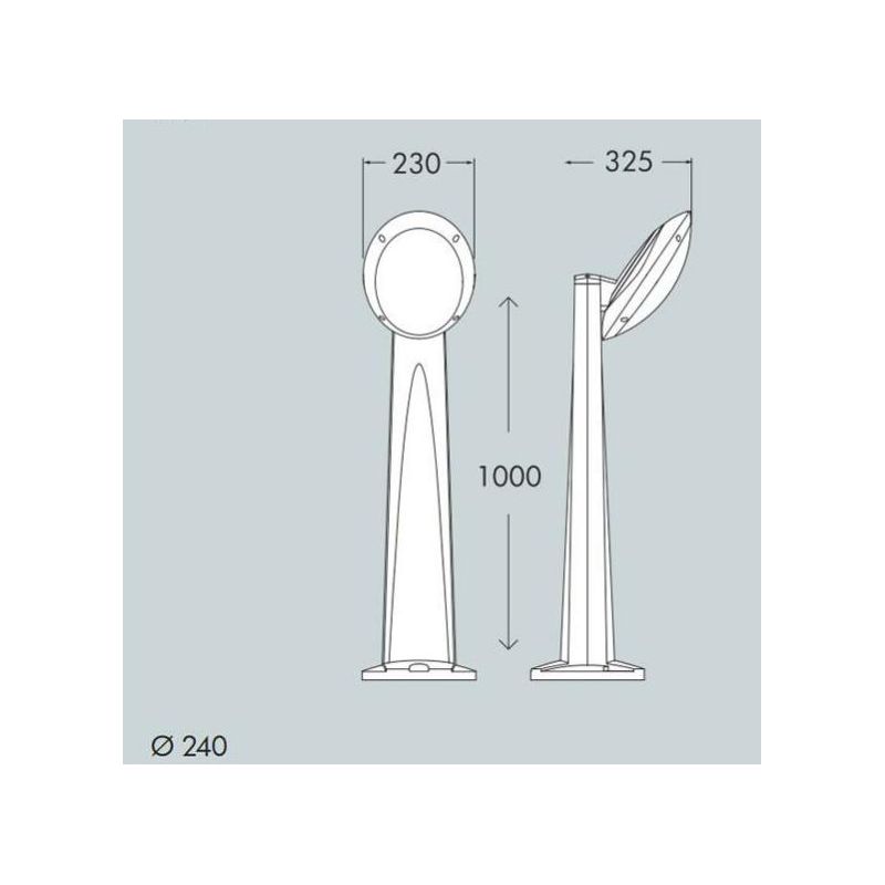 GABRI REMI MADDI PALO DA GIARDINO IN RESINA IP66 3 COLORI ALTEZZA CM 100 MADE IN ITALY FUMAGALLI DARK LIGHT - Cristalensi Shop O