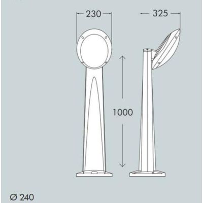 GABRI REMI MADDI PALO DA GIARDINO IN RESINA IP66 3 COLORI ALTEZZA CM 100 MADE IN ITALY FUMAGALLI DARK LIGHT - Cristalensi Shop O