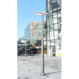 EKTOR-ROSA LAMPIONE A DUE LUCI ALTEZZA 2,7 MT IN RESINA NERA,BIANCA O GRIGIA IP66 MADE IN ITALY FUMAGALLI DARK LIGHT - Cristalen 2