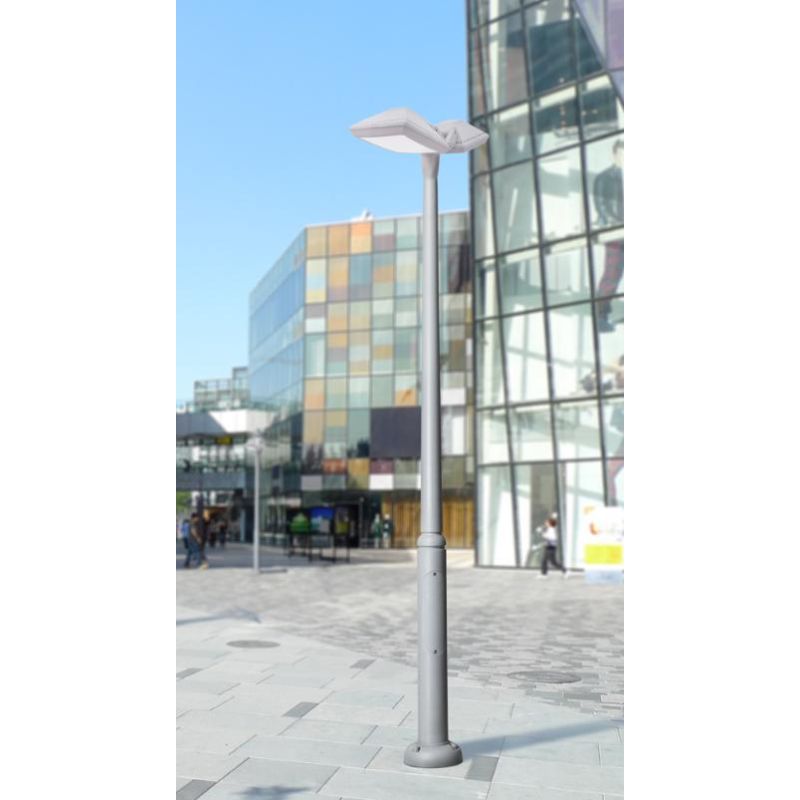 EKTOR-ROSA LAMPIONE A DUE LUCI ALTEZZA 2,7 MT IN RESINA NERA,BIANCA O GRIGIA IP66 MADE IN ITALY FUMAGALLI DARK LIGHT - Cristalen