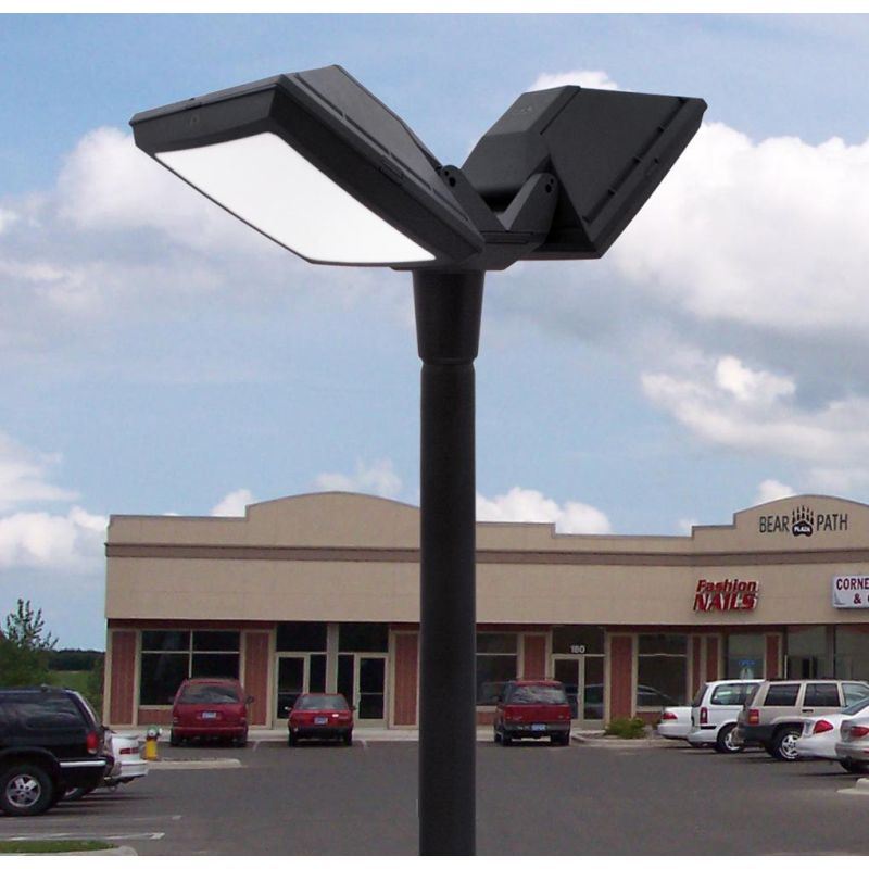 EKTOR-ROSA LAMPIONE A DUE LUCI ALTEZZA 2,7 MT IN RESINA NERA,BIANCA O GRIGIA IP66 MADE IN ITALY FUMAGALLI DARK LIGHT - Cristalen