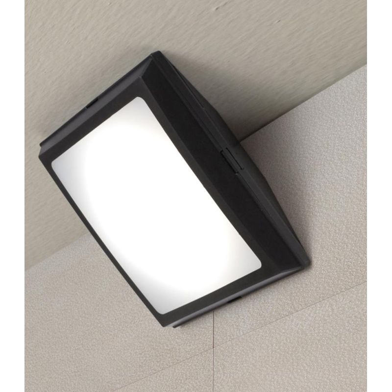 GIUSEPPE PLAFONIERA APPLIQUE ANGOLARE IP66 IN RESINA NERA,GRIGIA O BIANCA MADE IN ITALY FUMAGALLI DARK LIGHT - Cristalensi Shop