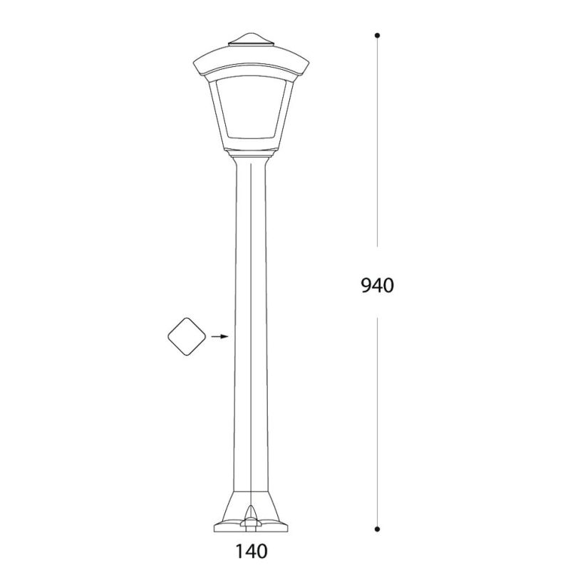 GIAFFA-ROBY PALO IN RESINA ALTEZZA CM 94 3 COLORI IP55 VETRO OPALE MADE IN ITALY FUMAGALLI DARK LIGHT - Cristalensi Shop Online
