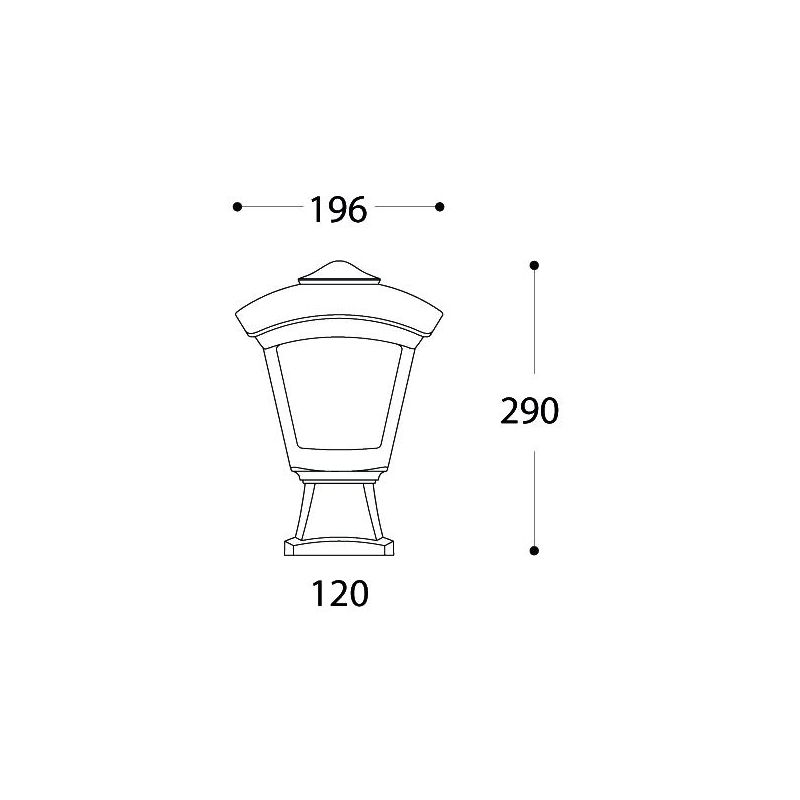 DISMA-ROBY PALETTO IN RESINA ALTEZZA CM 29 IP55 3 COLORI VETRO OPALE MADE IN ITALY FUMAGALLI DARK LIGHT - Cristalensi Shop Onlin