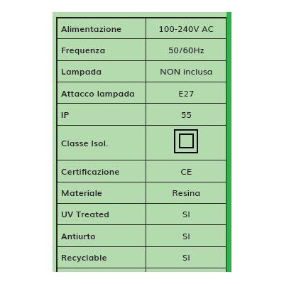 SICAR-ROBY SOSPENSIONE IN RESINA 3 COLORI IP55 VETRO OPALE MADE IN ITALY FUMAGALLI DARK LIGHT - Cristalensi Shop Online