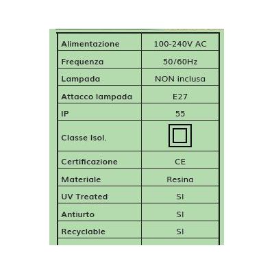 NARDO-ROBY APPLIQUE IN RESINA IP55 VETRO OPALE 3 COLORI MADE IN ITALY FUMAGALLI DARK LIGHT - Cristalensi Shop Online