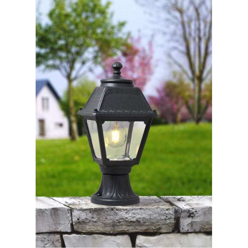 MIKROLOT MARY PALETTO DA GIARDINO IN RESINA NERA ALTEZZA CM 36 IP55 MADE IN ITALY FUMAGALLI DARK LIGHT - Cristalensi Shop Online