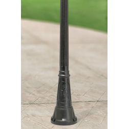 GIGI BISSO MARY PALO DA GIARDINO A 3 LUCI RESINA NERA ALTEZZA CM 207 IP55 MADE IN ITALY FUMAGALLI DARK LIGHT - Cristalensi Shop 2