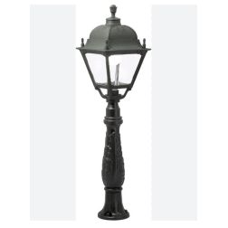 IAFET TOBIA PALO DA GIARDINO CLASSICO IN RESINA BIANCA O NERA ALTEZZA CM 120 IP55 MADE IN ITALY FUMAGALLI DARK LIGHT - Cristalen 2