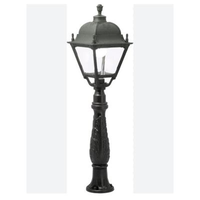 IAFET TOBIA PALO DA GIARDINO CLASSICO IN RESINA BIANCA O NERA ALTEZZA CM 120 IP55 MADE IN ITALY FUMAGALLI DARK LIGHT - Cristalen