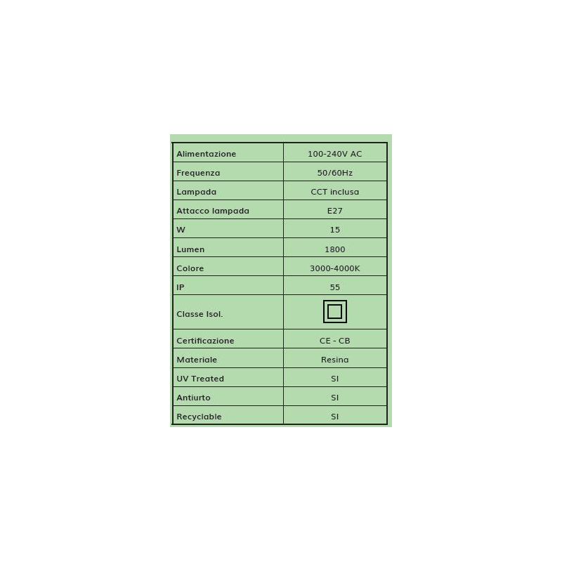 IAFET TOBIA PALO DA GIARDINO CLASSICO IN RESINA BIANCA O NERA ALTEZZA CM 120 IP55 MADE IN ITALY FUMAGALLI DARK LIGHT - Cristalen