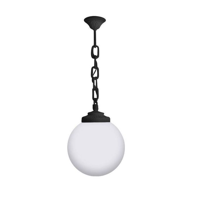 SICHEM G250 LAMPADA A SOSPENSIONE DA ESTERNO IP55 RESINA NERA CON GLOBO IN TRE COLORI MADE IN ITALY DARK LIGHT - Cristalensi Sho