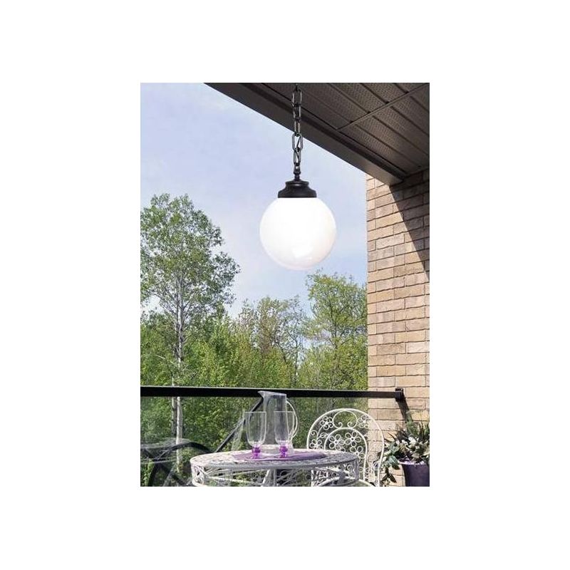 SICHEM G250 LAMPADA A SOSPENSIONE DA ESTERNO IP55 RESINA NERA CON GLOBO IN TRE COLORI MADE IN ITALY DARK LIGHT - Cristalensi Sho