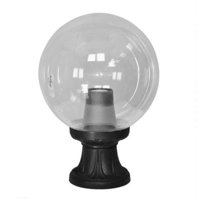 MIKROLOT G250 PALETTO DA GIARDINO IP55 RESINA NERA ALTEZZA CM 35 CON GLOBO IN TRE COLORI MADE IN ITALY DARK LIGHT - Cristalensi