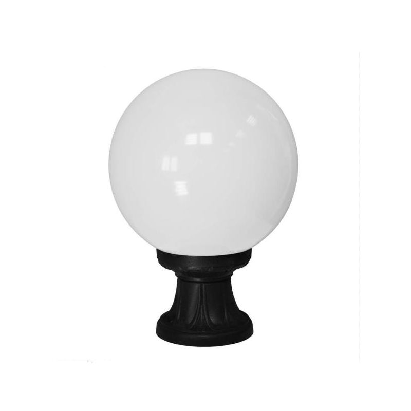 MIKROLOT G250 PALETTO DA GIARDINO IP55 RESINA NERA ALTEZZA CM 35 CON GLOBO IN TRE COLORI MADE IN ITALY DARK LIGHT - Cristalensi