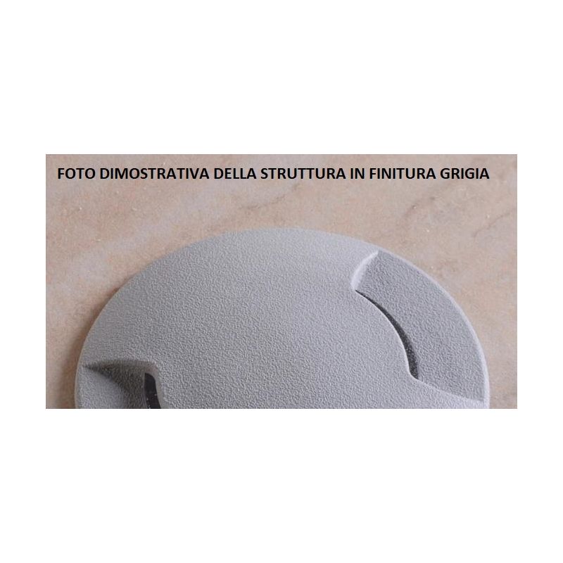 ALDO FARETTO DA INCASSO ROTONDO IP67 IN RESINA GRIGIA,NERA O BIANCA LED 1,7W DA ESTERNO DARK LIGHT - Cristalensi Shop Online