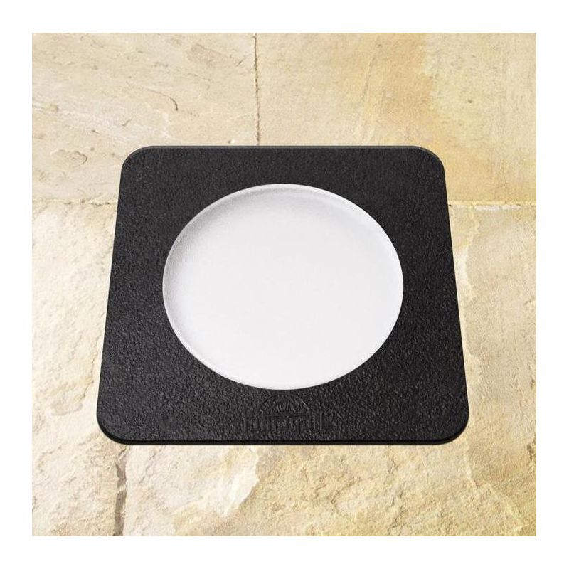 CECI 120 SQUARE INCASSO CARRABILE IN RESINA NERA IP67 FUMAGALLI CON LAMPADINA LED SOSTITUIBILE INCLUSA DARK LIGHT - Cristalensi