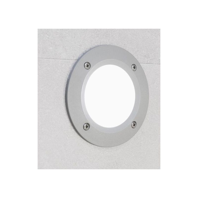 LETI 100 FARETTO DA INCASSO ROTONDO IP66 IN RESINA BIANCO,NERO O GRIGIO LAMPADINA GX53 INCLUSA SOSTITUIBILE DARK LIGHT - Cristal