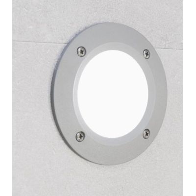 LETI 100 FARETTO DA INCASSO ROTONDO IP66 IN RESINA BIANCO,NERO O GRIGIO LAMPADINA GX53 INCLUSA SOSTITUIBILE DARK LIGHT - Cristal