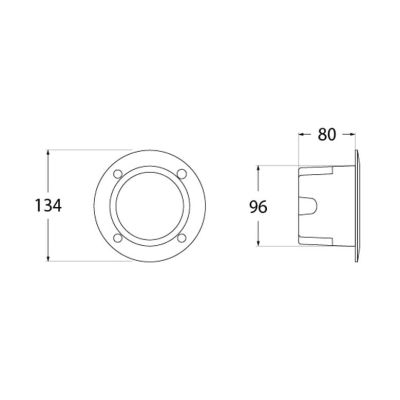 LETI 100 FARETTO DA INCASSO ROTONDO IP66 IN RESINA BIANCO,NERO O GRIGIO LAMPADINA GX53 INCLUSA SOSTITUIBILE DARK LIGHT - Cristal