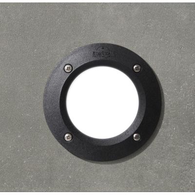 LETI 100 FARETTO DA INCASSO ROTONDO IP66 IN RESINA BIANCO,NERO O GRIGIO LAMPADINA GX53 INCLUSA SOSTITUIBILE DARK LIGHT - Cristal