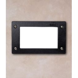 LETI 200 FARETTO DA INCASSO RETTANGOLARE IP66 IN RESINA BIANCO,NERO O GRIGIO LAMPADINA GX53 INCLUSA SOSTITUIBILE DARK LIGHT - Cr