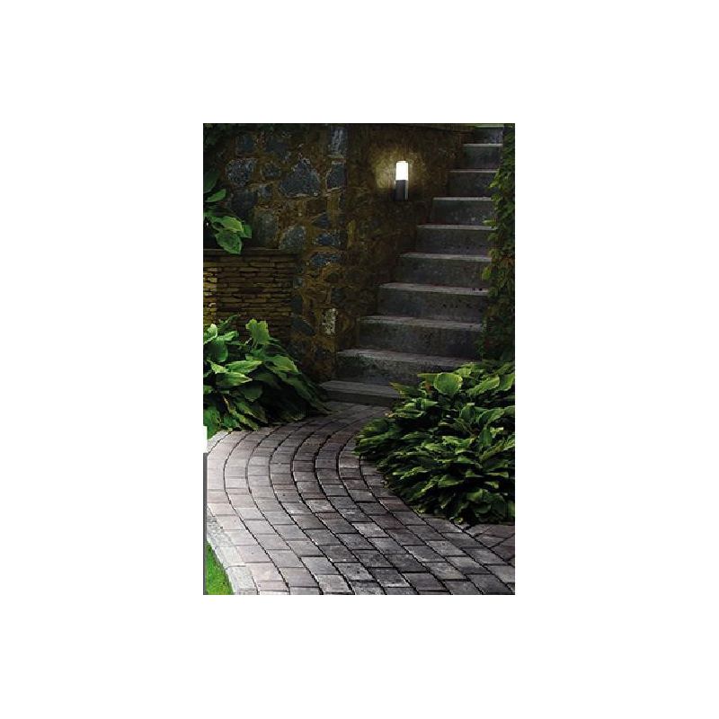 POU APPLIQUE DA ESTERNO IP44 PORTALAMPADA E27 NERO ARGENTO MODERNA E ECONOMICA ONDALUCE CICIRIELLO - Cristalensi Shop Online