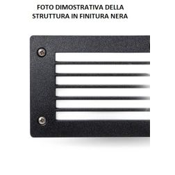 LETI 300 RS LAMPADA DA INCASSO RETTANGOLARE IP66 IN RESINA BIANCO,NERO O GRIGIO LAMPADINA E27 DARK LIGHT - Cristalensi Shop Onli 2