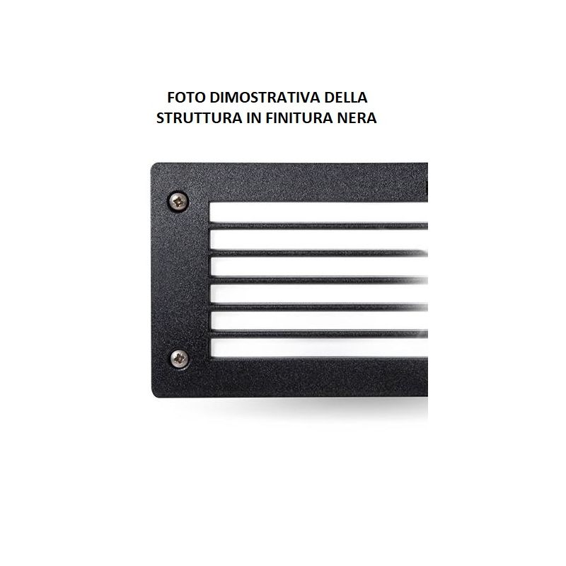 LETI 300 RS LAMPADA DA INCASSO RETTANGOLARE IP66 IN RESINA BIANCO,NERO O GRIGIO LAMPADINA E27 DARK LIGHT - Cristalensi Shop Onli