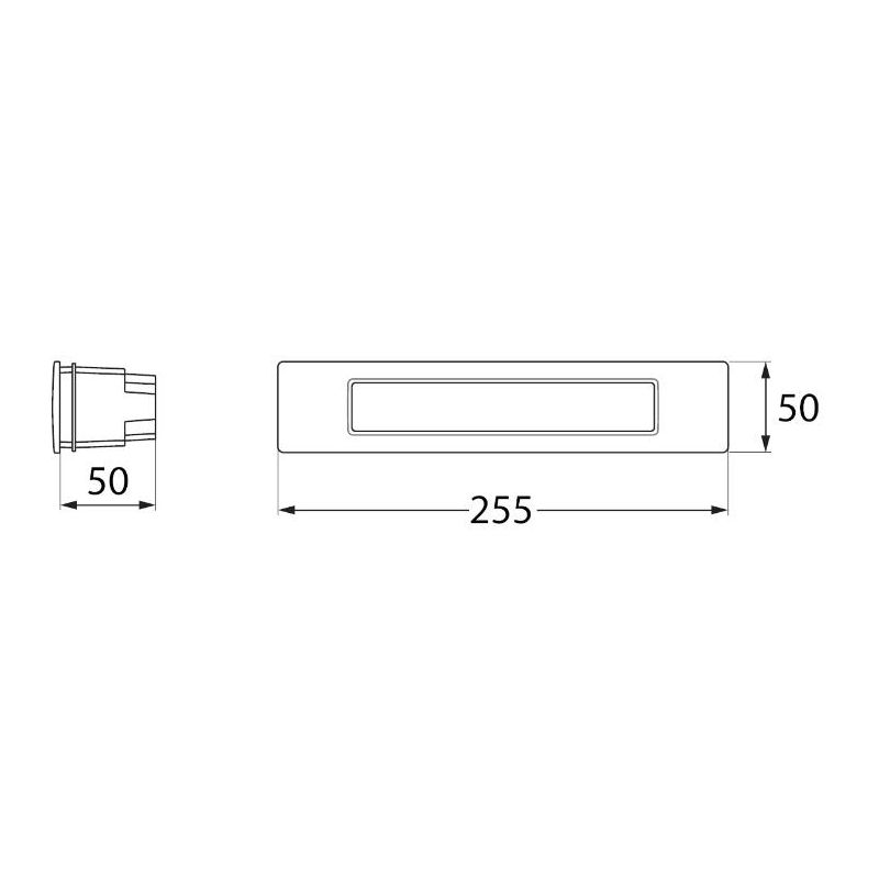 NINA 270 LAMPADA RETTANGOLARE DA INCASSO IP55 IN RESINA NERA,BIANCA O GRIGIA MADE IN ITALY FUMAGALLI DARK LIGHT - Cristalensi Sh
