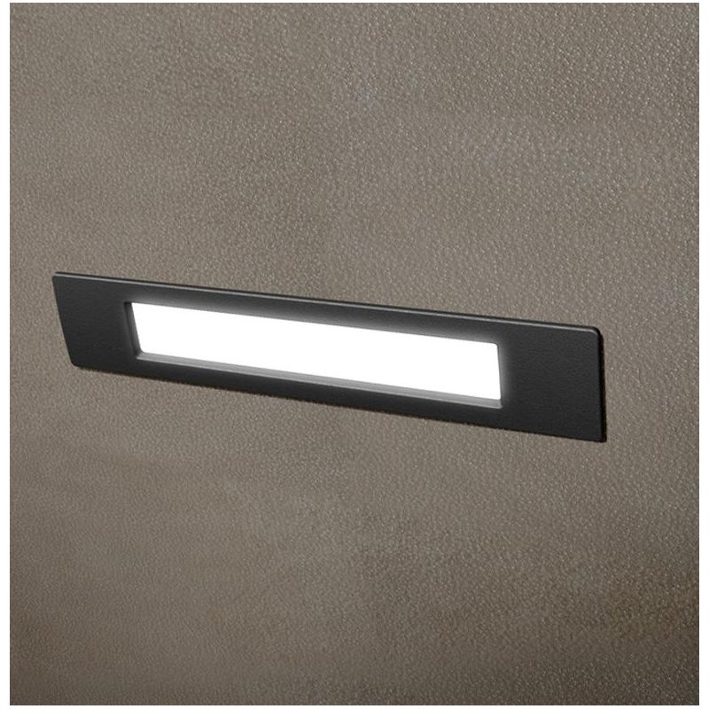 NINA 270 LAMPADA RETTANGOLARE DA INCASSO IP55 IN RESINA NERA,BIANCA O GRIGIA MADE IN ITALY FUMAGALLI DARK LIGHT - Cristalensi Sh