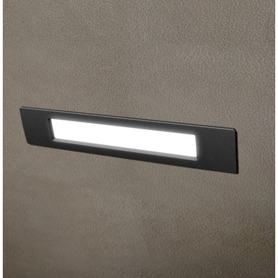 NINA 270 LAMPADA RETTANGOLARE DA INCASSO IP55 IN RESINA NERA,BIANCA O GRIGIA MADE IN ITALY FUMAGALLI DARK LIGHT - Cristalensi Sh