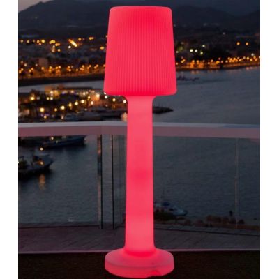 CARMEN 110 LAMPADA DA GIARDINO BIANCA RICARICABILE ALTA CM 110 IP65 LED 3W DIMMERABILE MODERNA CON TELECOMANDO DARK LIGHT - Cris