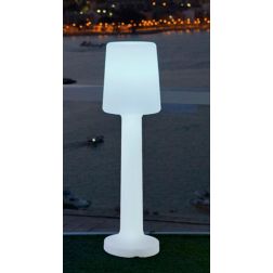 CARMEN 110 LAMPADA DA GIARDINO BIANCA RICARICABILE ALTA CM 110 IP65 LED 3W DIMMERABILE MODERNA CON TELECOMANDO DARK LIGHT - Cris