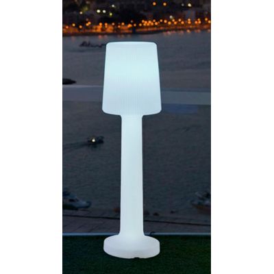 CARMEN 110 LAMPADA DA GIARDINO BIANCA RICARICABILE ALTA CM 110 IP65 LED 3W DIMMERABILE MODERNA CON TELECOMANDO DARK LIGHT - Cris