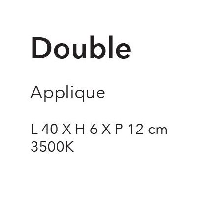 DOUBLE APPLIQUE MODERNA CON LED INTEGRATO DA 16W LUCE INDIRETTA ALLUMINIO NERO O BIANCO CRISTALENSI LUX - Cristalensi Shop Onlin