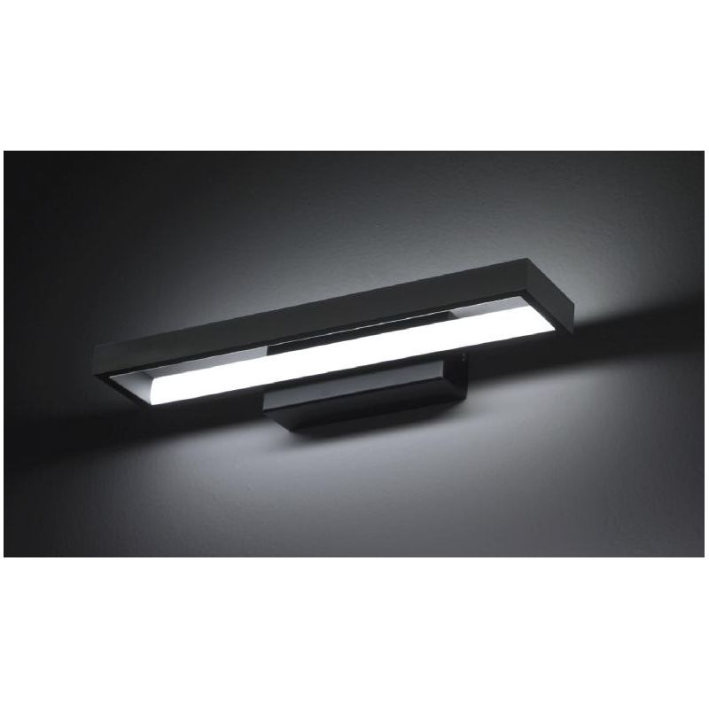 DOUBLE APPLIQUE MODERNA CON LED INTEGRATO DA 16W LUCE INDIRETTA ALLUMINIO NERO O BIANCO CRISTALENSI LUX - Cristalensi Shop Onlin