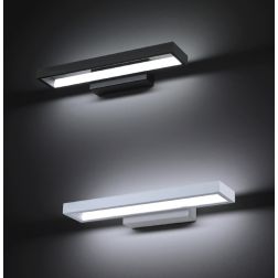 DOUBLE APPLIQUE MODERNA CON LED INTEGRATO DA 16W LUCE INDIRETTA ALLUMINIO NERO O BIANCO CRISTALENSI LUX - Cristalensi Shop Onlin