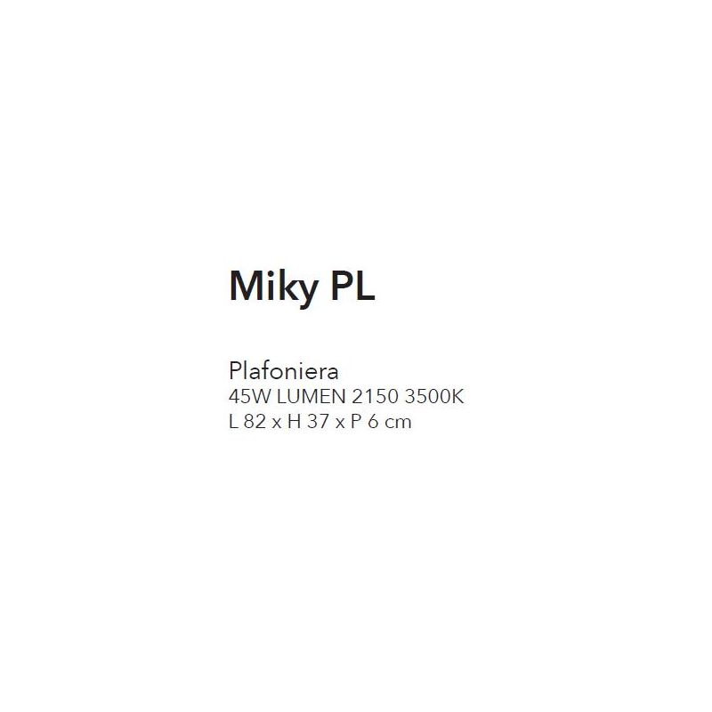 MIKY PLAFONIERA SINUOSA ORIGINALE E MODERNA LED DA 45W LUCE 3500K IN ALLUMINIO BIANCO CRISTALENSI LUX - Cristalensi Shop Online