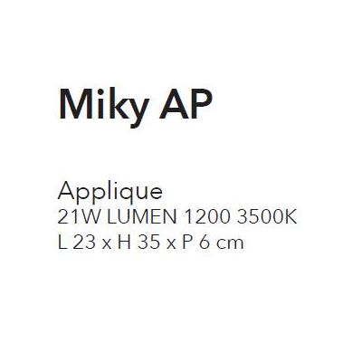 MIKY APPLIQUE SINUOSA ORIGINALE E MODERNA LED DA 21W LUCE 3500K IN ALLUMINIO BIANCO CRISTALENSI LUX - Cristalensi Shop Online