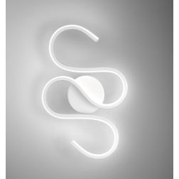 MIKY APPLIQUE SINUOSA ORIGINALE E MODERNA LED DA 21W LUCE 3500K IN ALLUMINIO BIANCO CRISTALENSI LUX - Cristalensi Shop Online 2